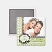 おもしろいドット愛の鳥の写真日付磁石を保存 マグネット (正面/裏面)