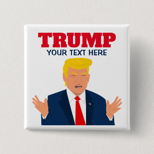 おもしろいドナルド・トランプの漫画風刺ピンバッジ 缶バッジ