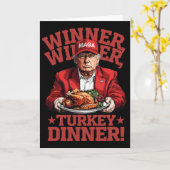 おもしろいドナルド・トランプ 勝者勝者 トルコの夕食 Tha カード (黄色い花)