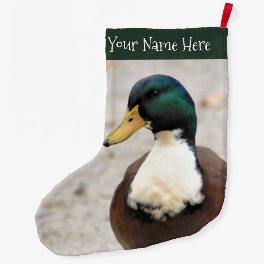おもしろいドメスティックマラードデュクレアバイバードオッドアヒル ラージクリスマスストッキング (裏面)