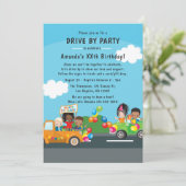 おもしろいドライブバイ誕生日パレードパーティー写真 招待状 (スタンド正面)