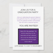 おもしろいドライブByパーティー2020卒業発表 案内状 (裏面)