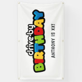 おもしろいドライブBy誕生日パーティー 横断幕 (縦)