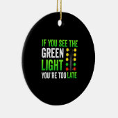 おもしろいドラッグレーシングクリスマスツリードラッグレーサー セラミックオーナメント (右)