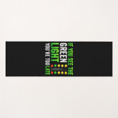 おもしろいドラッグレーシングクリスマスツリードラッグレーサー ヨガマット (正面(横))