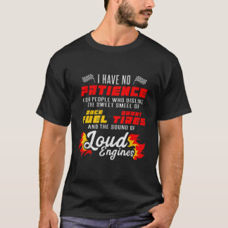 おもしろいドラッグレースNo忍耐レース燃料焼きタイヤ Tシャツ