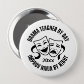 おもしろいドラマ先生バイデイIMPROV忍者バイナイト 缶バッジ (正面&裏面)