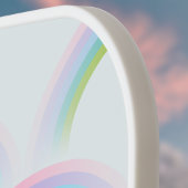 おもしろいドリーミーパステルレインボーウィズモノグラムイニシャル ピックルボールラケット