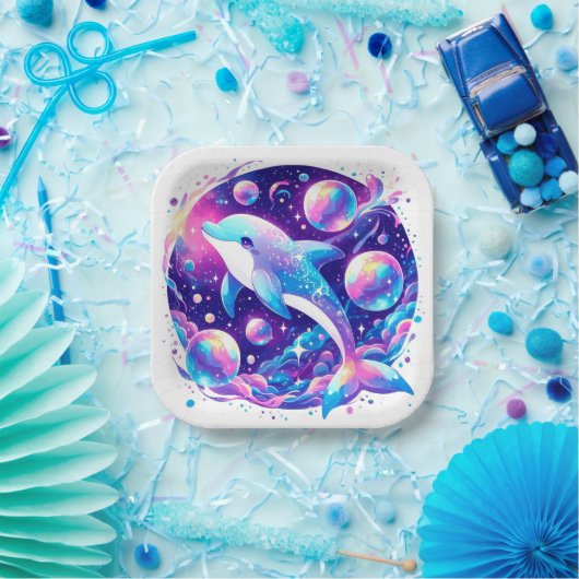 おもしろいドルフィンベビーシャワー ペーパープレート (パーティー)