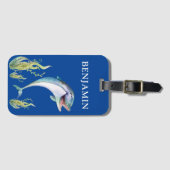 おもしろいドルフィン海シーライフキッズトラベル ラゲッジタグ (正面横)