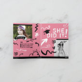 おもしろいドードルスケッチ雑誌カバーガールグラード 招待状 (内部)