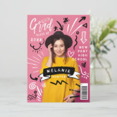 おもしろいドードルスケッチ雑誌カバーガールグラード 招待状 (スタンド正面)