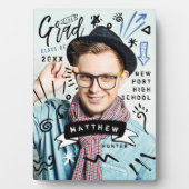 おもしろいドードルスケッチ雑誌カバーグラッド写真 フォトプラーク (正面)