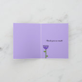 おもしろいドードルフラワーズパープルオレンジありがとう サンキューカード (内部)