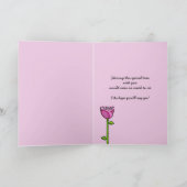 おもしろいドードルフラワーズピンクブルービーマイリングや輪ベアラ 招待状 (内部)