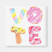 おもしろいドーナツとキャンディゴー投票 マグネット (正面)