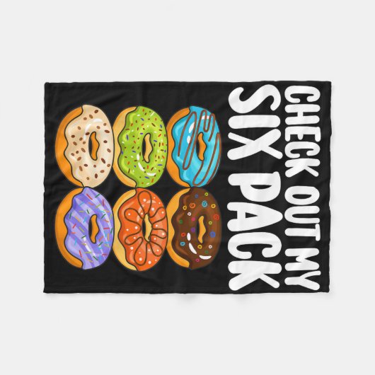 おもしろいドーナツア男性へート女子ドーナツラバージムS フリースブランケット (正面(横))
