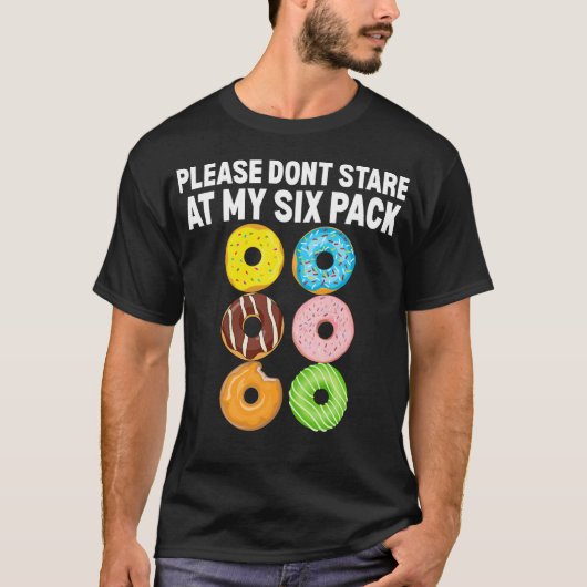 おもしろいドーナツ6パックことわざ Tシャツ (正面)