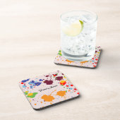 おもしろいド絵を描リップカラフル春ファミリ名 コースター (右側)