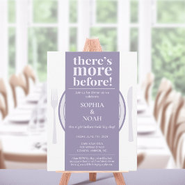 おもしろいナイトウィーディナー招待状ほこりっぽい薄紫 招待状