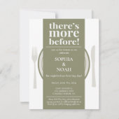 おもしろいナイトウィーディナー招待状リッチセージ 招待状 (正面)