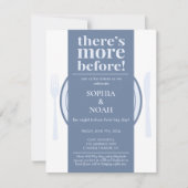 おもしろいナイトウィーディナー招待状石板ブルー 招待状 (正面)