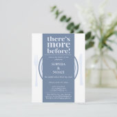 おもしろいナイトウィーディナー招待状石板ブルー 招待状 (スタンド正面)