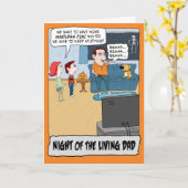 おもしろいナイトオブザリビングパパ カード (黄色い花)