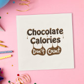 おもしろいナプキン引用文 – チョコレートカロリー数なし スタンダードカクテルナプキン