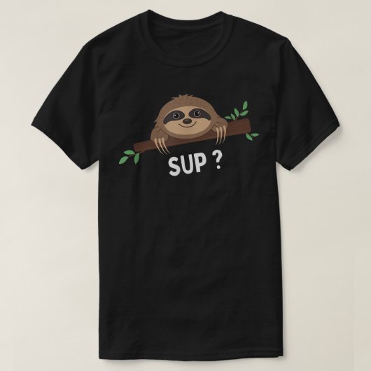 おもしろいナマケモノことわざナマケモノ仮装ペット用スロット Tシャツ (デザイン正面)