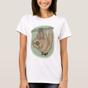 おもしろいナマケモノの木の上に Tシャツ