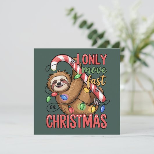 おもしろいナマケモノ好き クリスマス かわいい動物 クリスマス (スタンド正面)