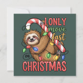 おもしろいナマケモノ好き クリスマス かわいい動物 クリスマス (正面)