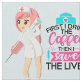 おもしろいナースことわざタイポグラフィ皮下針 ファブリック (クローズアップ)