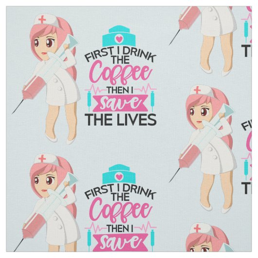 おもしろいナースことわざタイポグラフィ皮下針 ファブリック (見本)