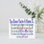 おもしろいナースことわざ ポストカード (スタンド正面)