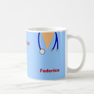 おもしろいナースのお洒落なデザインをごしごし洗います コーヒーマグカップ