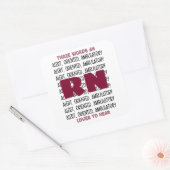 おもしろいナースの愛 – 警告、指向、歩行 スクエアシール (封筒)