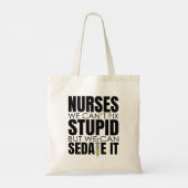 おもしろいナースは愚か者には向かない トートバッグ (裏面)