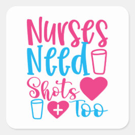 おもしろいナースもショットが必要 スクエアシール