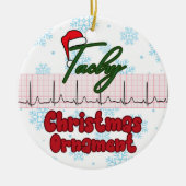 おもしろいナースオーナメント。ドクターオーナメント。 セラミックオーナメント (正面)