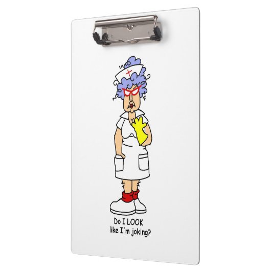 おもしろいナースクリップボードの冗談なし クリップボード (左)