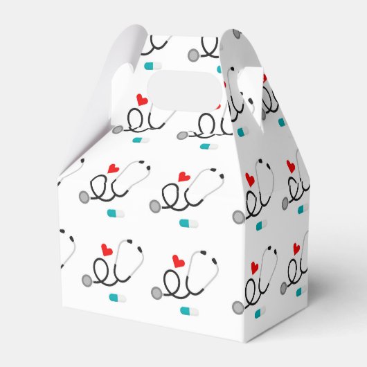 おもしろいナースパターンパーティーボックス フェイバーボックス (正面サイド)