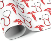 おもしろいナースパターンパーティーラップ ラッピングペーパー (ロールコーナー)