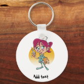 おもしろいナースパーソナライズされた キーホルダー (正面)