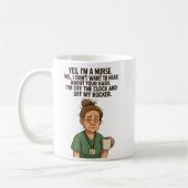 おもしろいナースマグコレクションTシャツ コーヒーマグカップ (左)