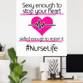 おもしろいナースライフワードはポスター ポスター (ホームオフィス)