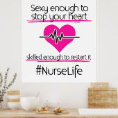 おもしろいナースライフワードはポスター ポスター (キッチン)