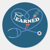 おもしろいナースライフ引用文獲得ITカッコいいナース ラウンドシール (正面)