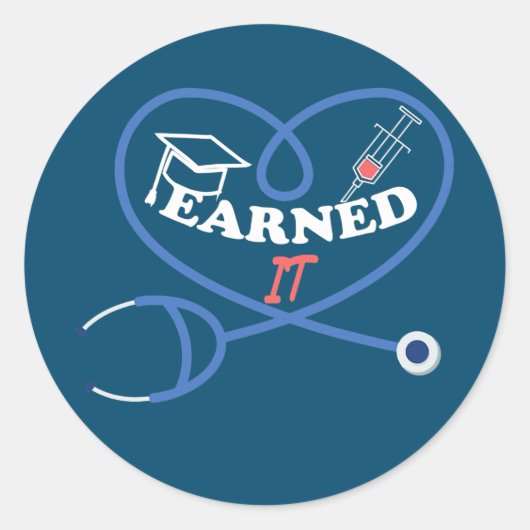 おもしろいナースライフ引用文獲得ITカッコいいナース ラウンドシール (正面)